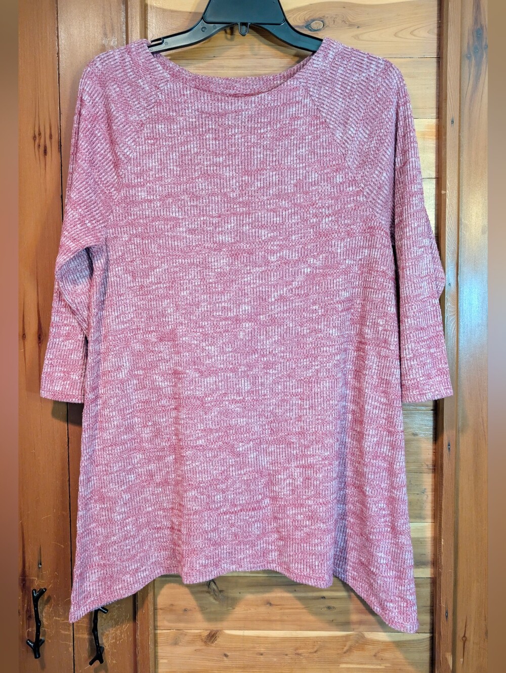 Chico's Marled Raspberry Knit Tunic Top